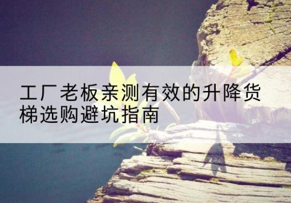 集宁升降货梯怎么选-工厂老板亲测有效的升降货梯选购避坑指南